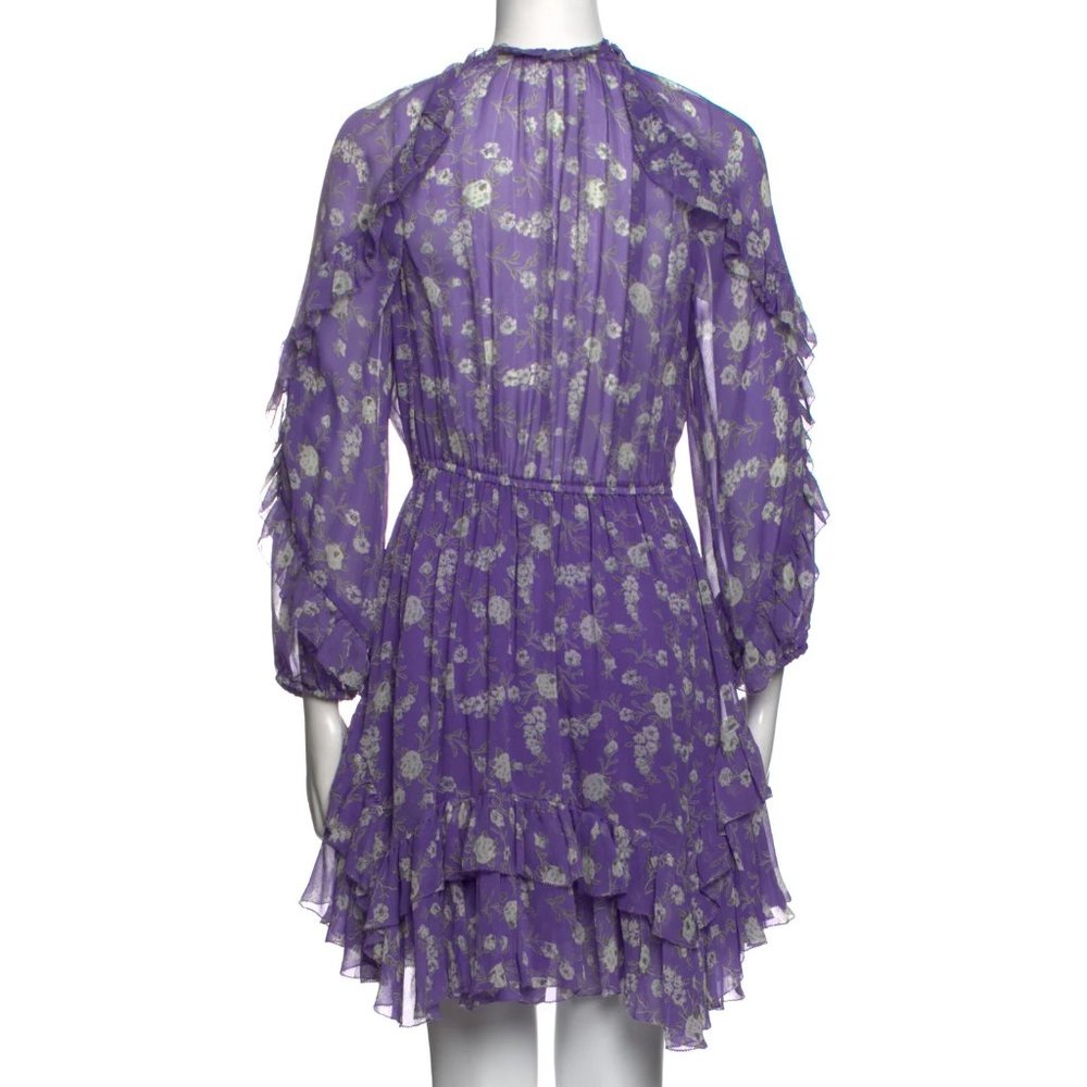 Ulla Johnson Lavender Floral Ruffled Mini Dress - Picture 8 of 9